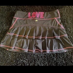 Black and Pink Tennis Skirt with Shorts